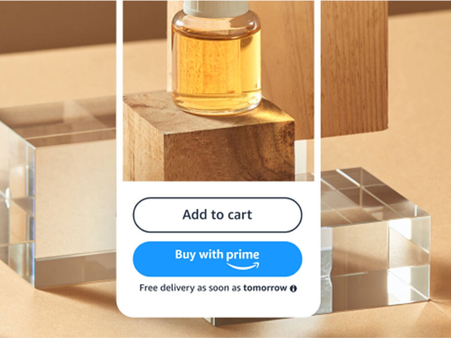 Buy with prime mobile cart page showing liquid bath products