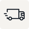 Amazon delivery truck icon on white background